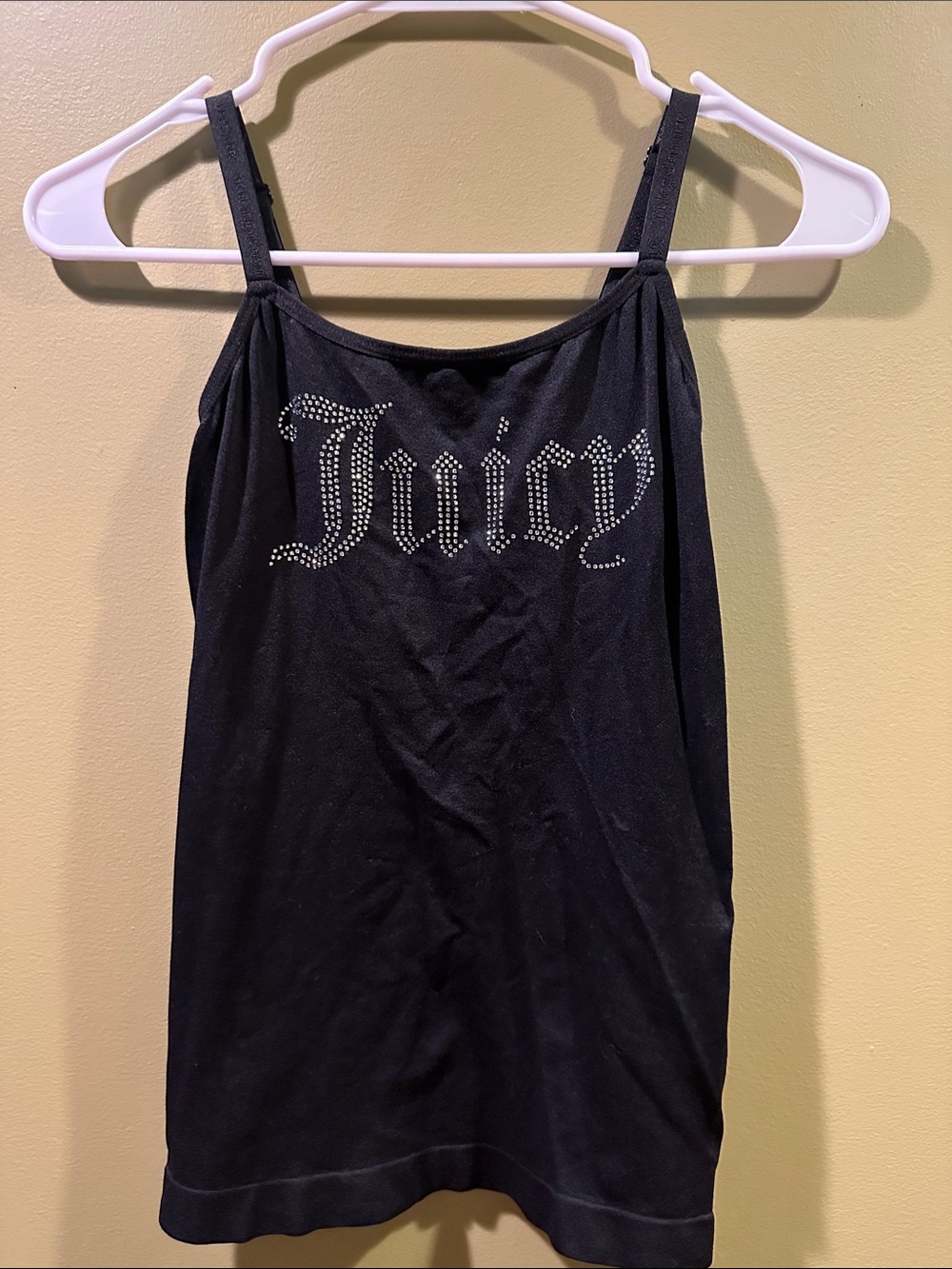 Juicy Couture Black Rhinestone Script Camisole